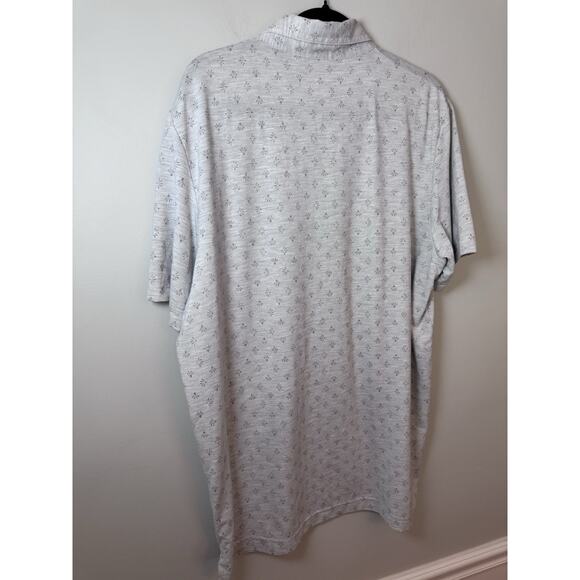 Travis Mathew Golf Polo Shirt Mens Size XL Gray Allover Print Lightweight - Picture 14 of 14